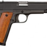 Rock Island Armory GI Standard FS Black/Wood Grip 45 ACP Pistol - 8+1 Rounds | 5" Barrel | Wood Grips | Blue/Black | Iron Sights