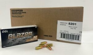CCI Blazer Brass 9mm 124gr FMJ 20 boxes/1000rd case - Brass Casing